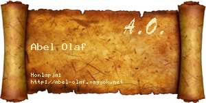 Abel Olaf névjegykártya